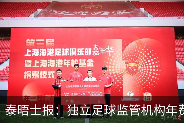 泰晤士报：独立足球监管机构年费2000万镑，英超出大头